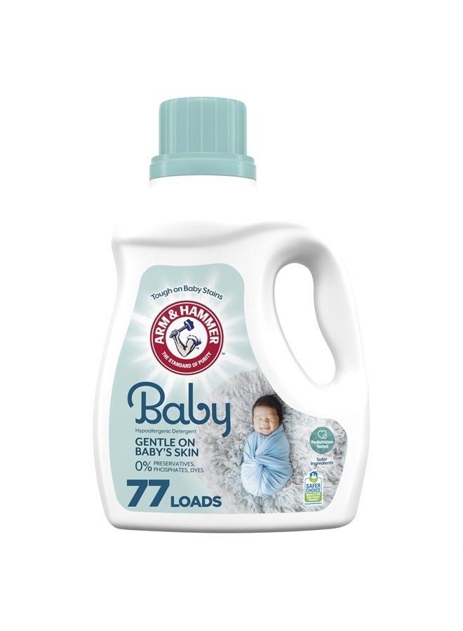 Arm & Hammer Baby, 77 Loads Liquid Laundry Detergent, 100.5 Fl oz - Image 1
