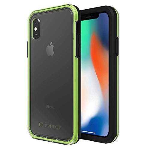 Lifeproof SLAM Series Case for iPhone X (ONLY) - Retail Packaging - Night Flash (Clear/Lime/Black) - Image 3