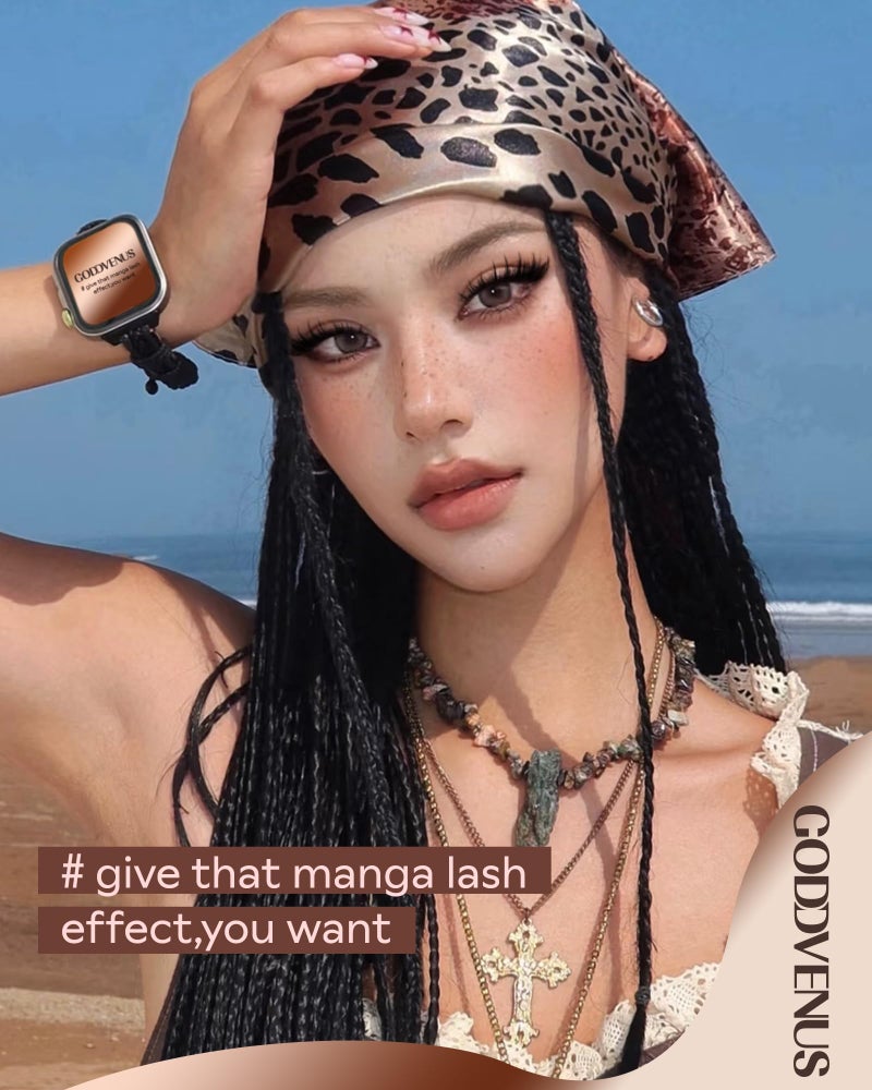 Goddvenus Manga Lash Clusters Natural Wispy 300 Pcs Fairy Eyelash Clusters 10-16mm Fluffy Cluster Eyelash Extensions Anime Cosplay No Plastic Feel Individual Lash Extension CC Curve - Image 3