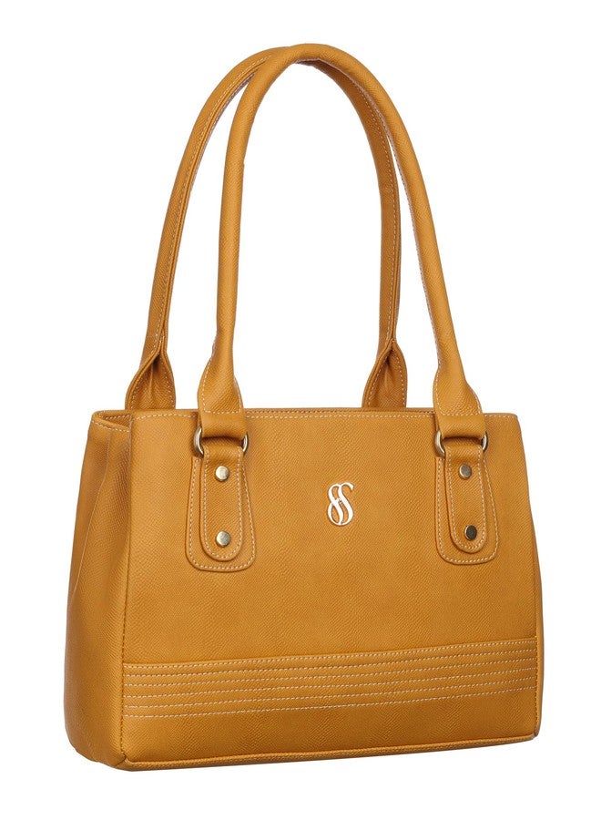 Fostelo Women's Reptile Tote Handbag for Women | Hobo Bag for Work | Ladies Purse | Stylish Shoulder Bag | Gift For Women | Yellow - Image 3