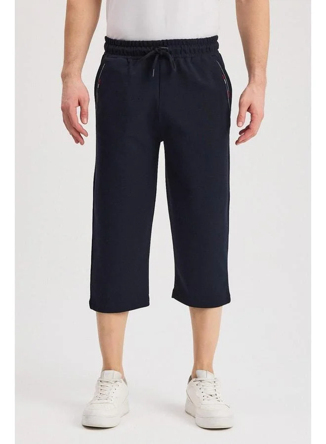 Mmetalic  Men's Black-Anthracite Bermuda Knee-Length Capri Shorts with Side Pockets and Adjustable Elastic Drawstring Waist, 2-Pack for Men | Best Price UAE
