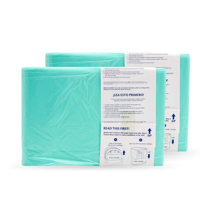 AKORD Janibell Akord Slim Adult Diaper Pail Refill Liners, 2 Count â€“ Fits Akord 280 Slim, Odor Locking, Easy Cut & Tie, Hands-Free, Continuous Liner System â€“ Each 2-Pack Holds Up to 576 Adult Diapers - Image 3