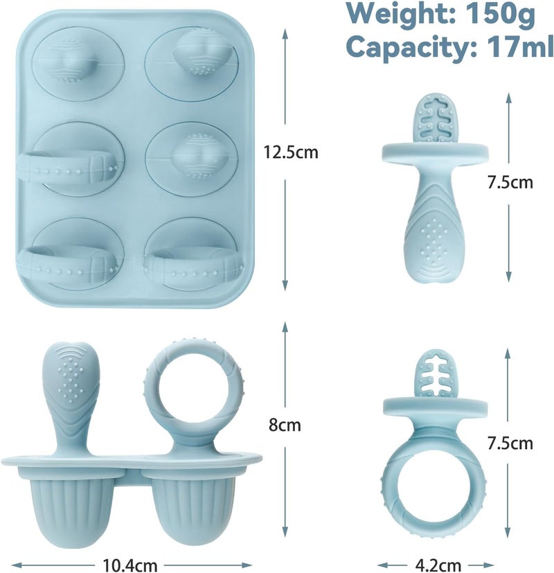 mislili Silicone Baby Popsicle Molds with Sticks, Mini Popsicles Molds for Babies Breastmilk Popsicle Molds for Teething Relief, Frozen Treats Maker Popsicle Maker Ice Pop Mold for Toddlers Kids - Image 2
