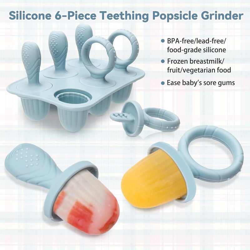 mislili Silicone Baby Popsicle Molds with Sticks, Mini Popsicles Molds for Babies Breastmilk Popsicle Molds for Teething Relief, Frozen Treats Maker Popsicle Maker Ice Pop Mold for Toddlers Kids - Image 3