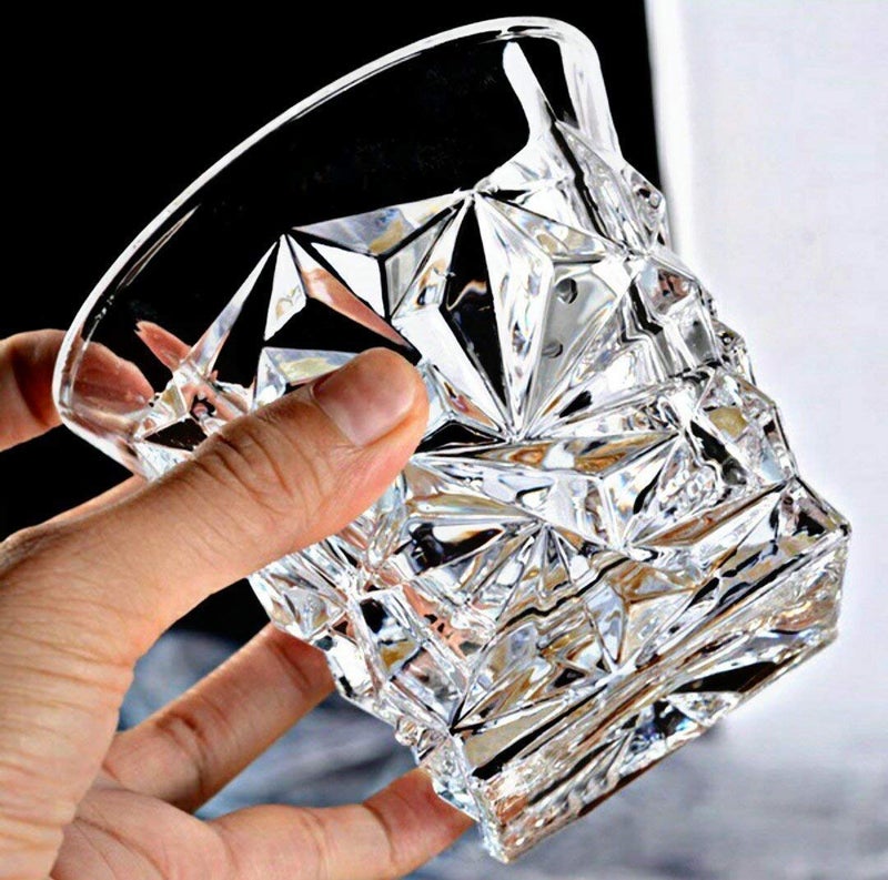 Saaikee كأس ويسكي شفاف بدون لحام بتصميم ماسي سعة 300 مل مجموعة من 6 - Image 4