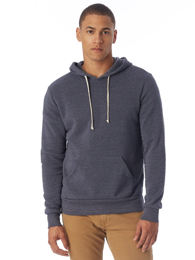 Alternative Men's Big and Tall Challenger Pullover Hoodie, Eco True Navy, XX-Large - Image 2