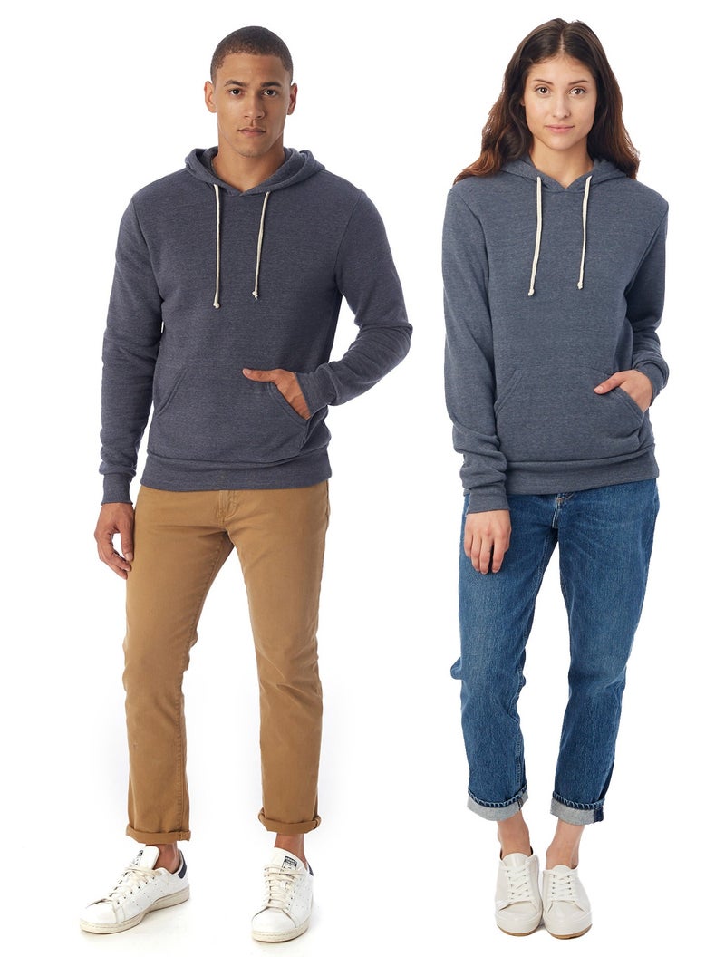 Alternative Men's Big and Tall Challenger Pullover Hoodie, Eco True Navy, XX-Large - Image 1