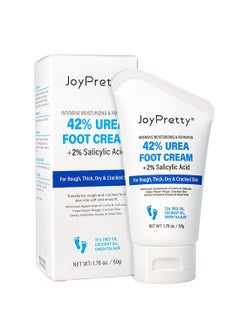 JoyPretty 42% Urea Foot Cream + 2% Salicylic Acid, Intensive Moisturizing & Rejuvenating Treatment Foot Cream for Rough, Thick, Dry & Cracked Skin 50g  - Image 1