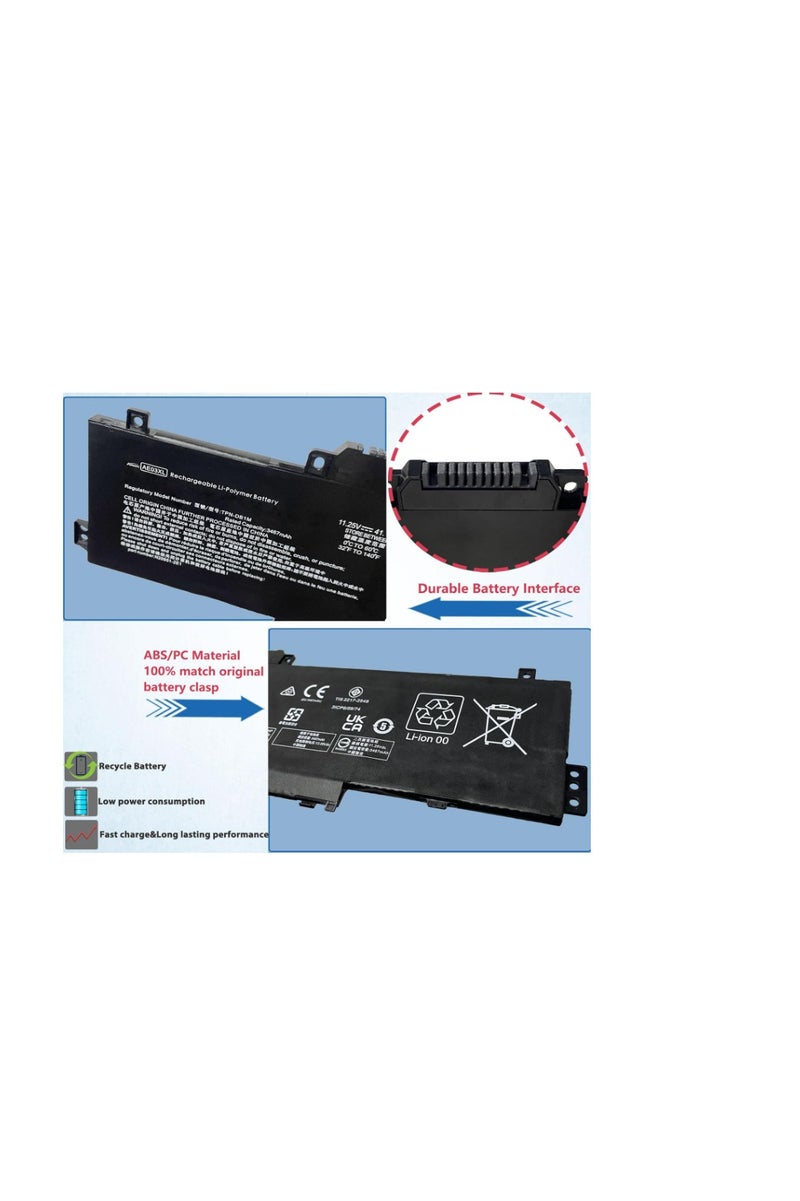 Terabyte بطارية لابتوب AE03XL 41.04Wh متوافقة مع HP 240 G10 / 245 G10 / 246 G10 / 250 G10 / 255 G10 / 256 G10 / 14-EE 14-EP 14-EM 15-FC 15-FD - Image 2