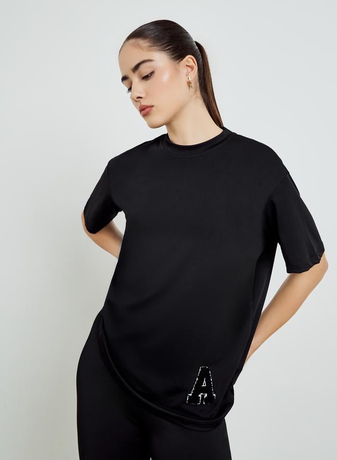 Styli Black Short Sleeve T-Shirt and Leggings Co-Ords - Image 3