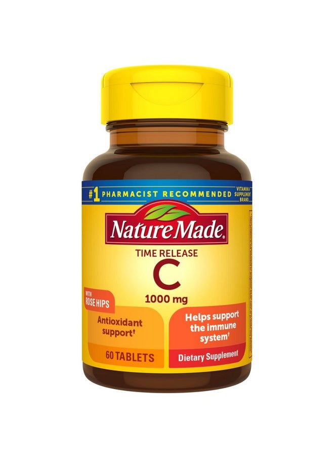 Nature Made Vitamin C 1000 Mg Time Release Tablets With Rose Hips 60 Count To Help Support The Immune System (Pack Of 3)  - Image 1