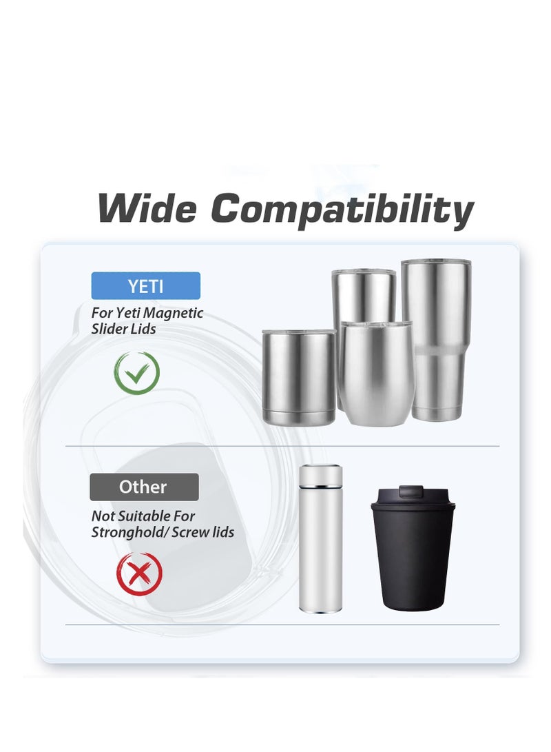 SYOSI Magnetic Slider Replacement Fit for Yeti, 8 Pcs Lid Slider Block Parts, Made of Food-grade ABS Plastic, Compatible with Yeti Rambler, Ozark Trail, 10 oz, 14 oz, 16 oz, 20 oz, 26 oz, 30 oz Lids - Image 4