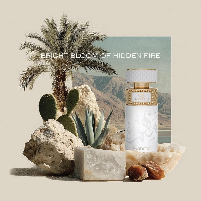 Parisbelle Mahraa Oasis Collection Extrait De Parfum 100ml | Fruity-Spicy Oriental Scent with Peach, Saffron & Oud - Image 3