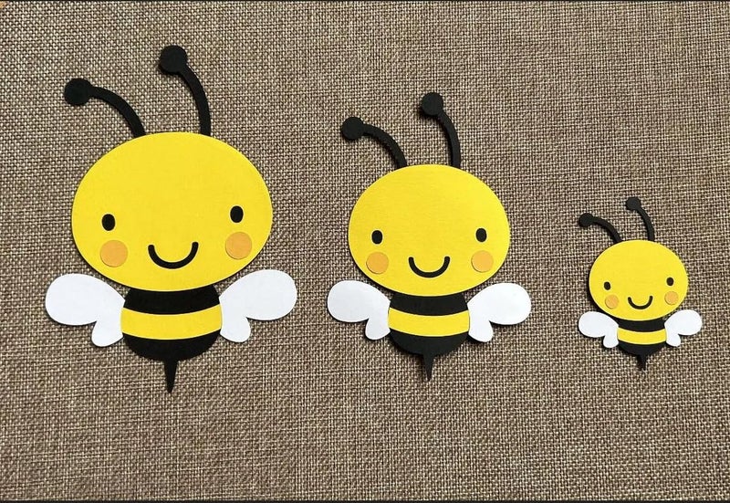 Haoser Pack of 12 Bee and Beehive Paper Cutouts for Kids Crafts – 4 Inch – Cute Yellow Bee Theme Decorations, Scrapbooking, DIY Projects, Classroom Art, Wall Decor - Image 5