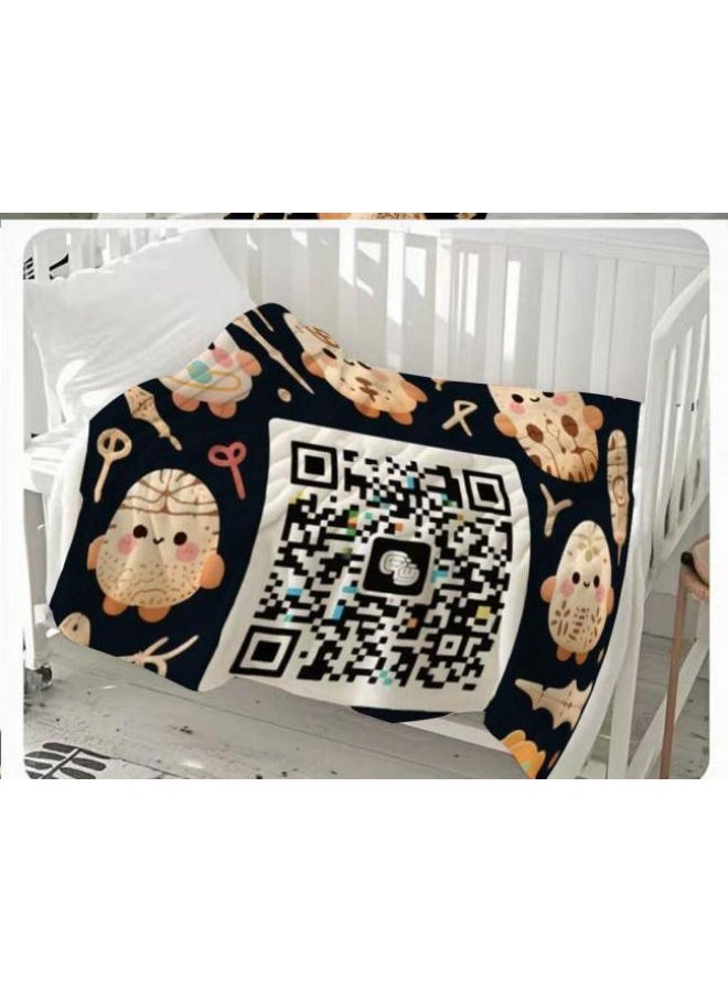 عام بطانية رقيقة من الفانيلا الكرتونية للأطفال والرضع (دافئة ومريحة، ومناسبة للنوم والألعاب) 70 سم * 100 سم - Image 2