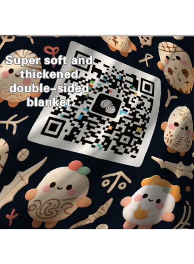 عام بطانية رقيقة من الفانيلا الكرتونية للأطفال والرضع (دافئة ومريحة، ومناسبة للنوم والألعاب) 70 سم * 100 سم - Image 5