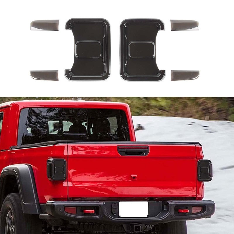 CheroCar for JT Tail Light Cover Guard Trim Frame Bezels Decoration Accessories for Jeep Gladiator JT 20192025