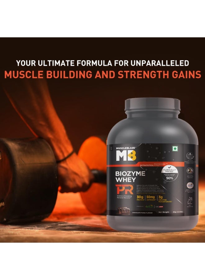 مسل بلايز مسحوق بروتين مصل اللبن MuscleBlaze Biozyme Whey Protein PR - نكهة شوكولاتة الفدج (2 كجم / 4.4 رطل) - يحتوي على 30 جم بروتين، و3 جم كرياتين مونوهيدرات، و50 مجم AstraGin | حاصل على شهادة Trustified Gold - Image 4