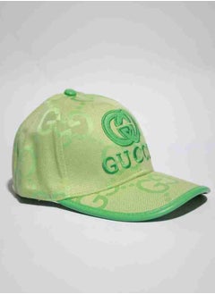 GUCCI Gucci GG Monogram Canvas Baseball Cap - Light Green  - Image 1