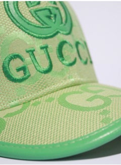 GUCCI Gucci GG Monogram Canvas Baseball Cap - Light Green  - Image 2