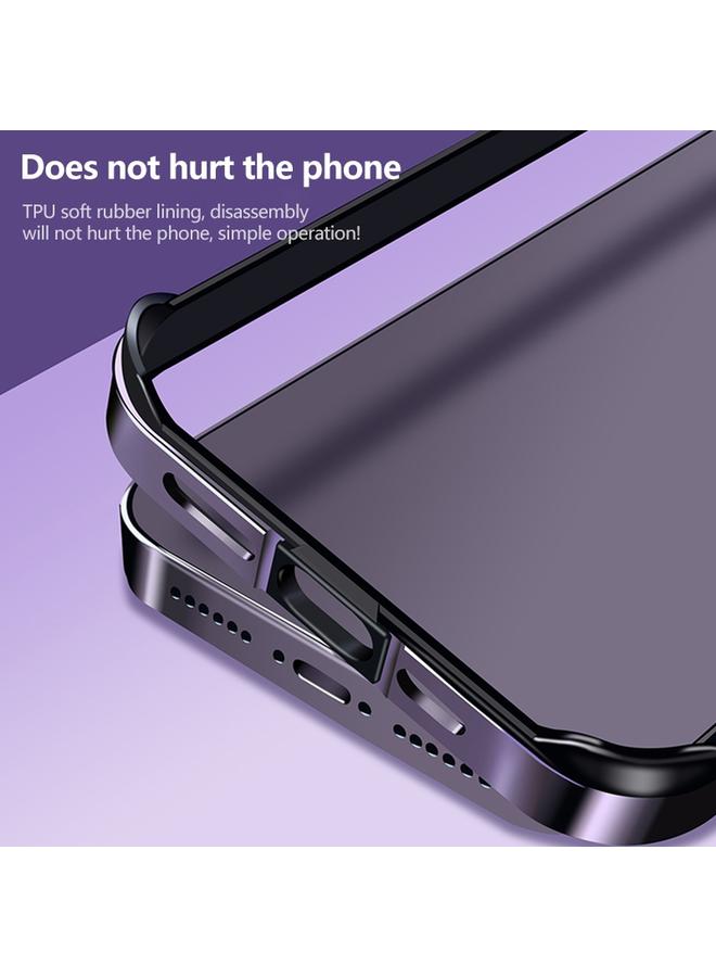 اس-توب جراب لهاتف iPhone 14 Plus مصنوع من مادة TPU + إطار من سبائك الألومنيوم - Image 5