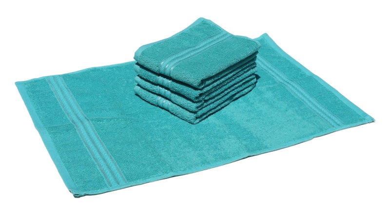Solance Super Cotton Hand Towel 400 GSM, Ultra Soft and Super Absorbent (Set of 5) Sea Green - Image 4