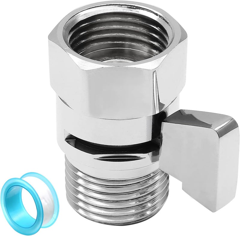 BokWin Shower Head shutoff Valve，Water Flow Control Valve Brass Shut Off Valve G1/2 Water Pressure Regulator for Hand Held Shower Head & Bidet Sprayer - Image 1