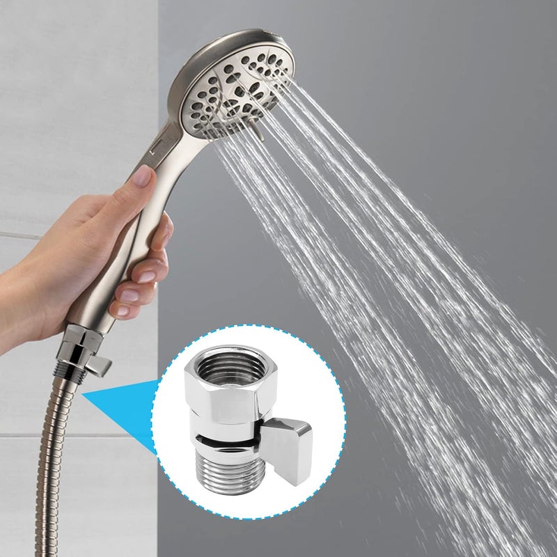 BokWin Shower Head shutoff Valve，Water Flow Control Valve Brass Shut Off Valve G1/2 Water Pressure Regulator for Hand Held Shower Head & Bidet Sprayer - Image 5