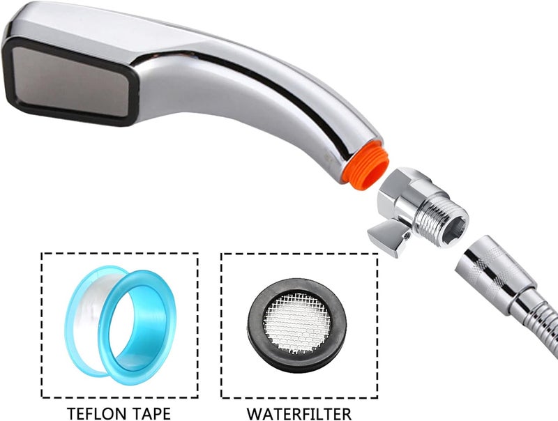 BokWin Shower Head shutoff Valve，Water Flow Control Valve Brass Shut Off Valve G1/2 Water Pressure Regulator for Hand Held Shower Head & Bidet Sprayer - Image 4