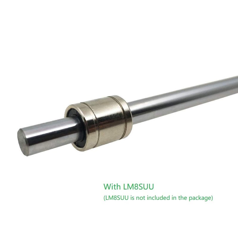 ReliaBot 2PCs 8mm x 700mm (.315 x 27.56 inches) Case Hardened Chrome Plated Linear Motion Rod Shaft Guide - Metric h8 Tolerance - Image 3