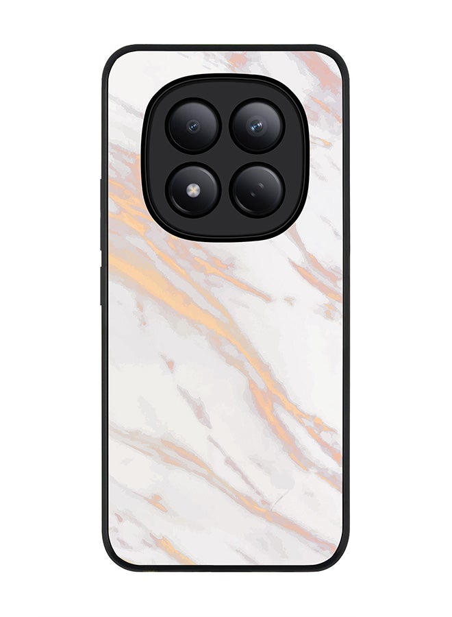 For Xiaomi Redmi Note 15 Pro 4G Case,Slim fit Camera Protection, Shockproof Thin Phone cover  - Marble Print Gold Grey
