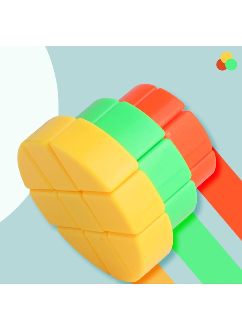 مكعب كيك ثلاثي الطبقات، لعبة أحجية سحرية متعددة الألوان بدون ملصقات - Image 2