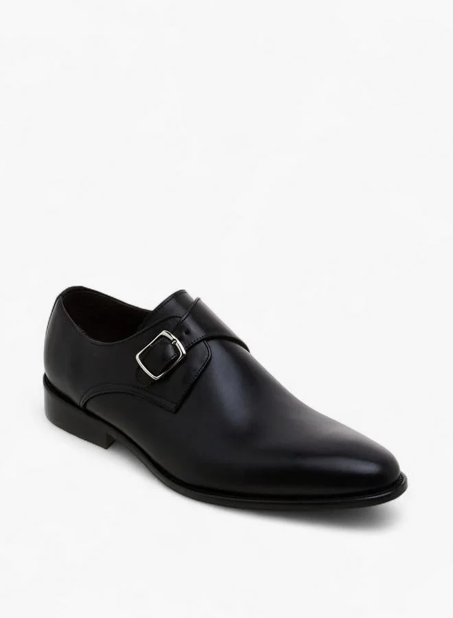 DUCHINI Men Leather Monk Shoes