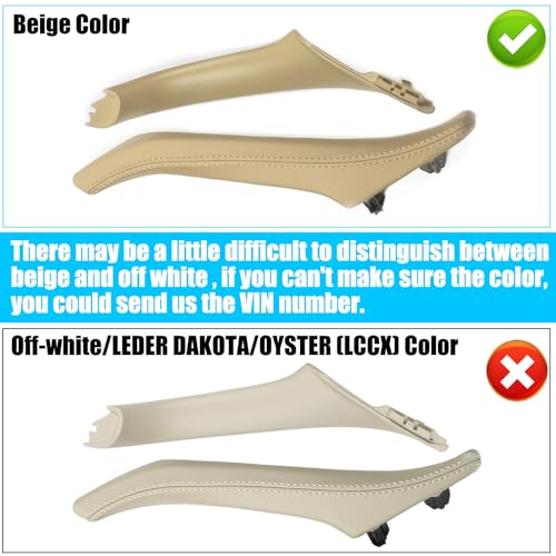Jaronx Compatible with BMW 5 Series F10 F11 Door Handle Replacement Leather Right Side Passenger Interior Door Pul Handle Compatible with BMW 5 F10F11 20102013 5 F10 LCIF11 LCI 20122016 - Image 3