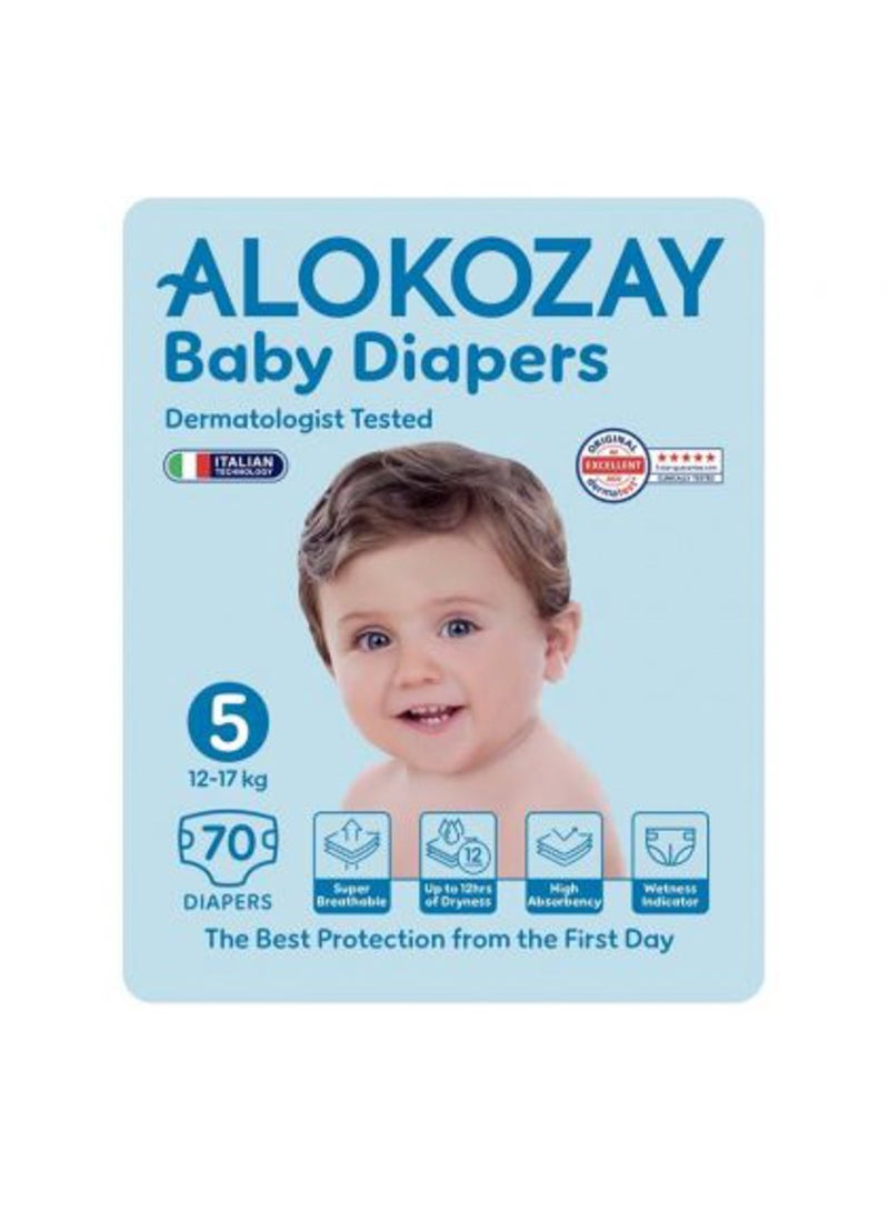 Alokozay Baby Diapers Size 5, 12-17kg 70 pcs