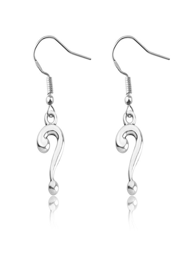 لوجيب بيردجوت أقراط علامة استفهام مستوحاة من فيلم Lywjyb Birdgot، هدية مثالية للابنة أو الأخت أو النساء (بطاقة استفهام). - Image 3