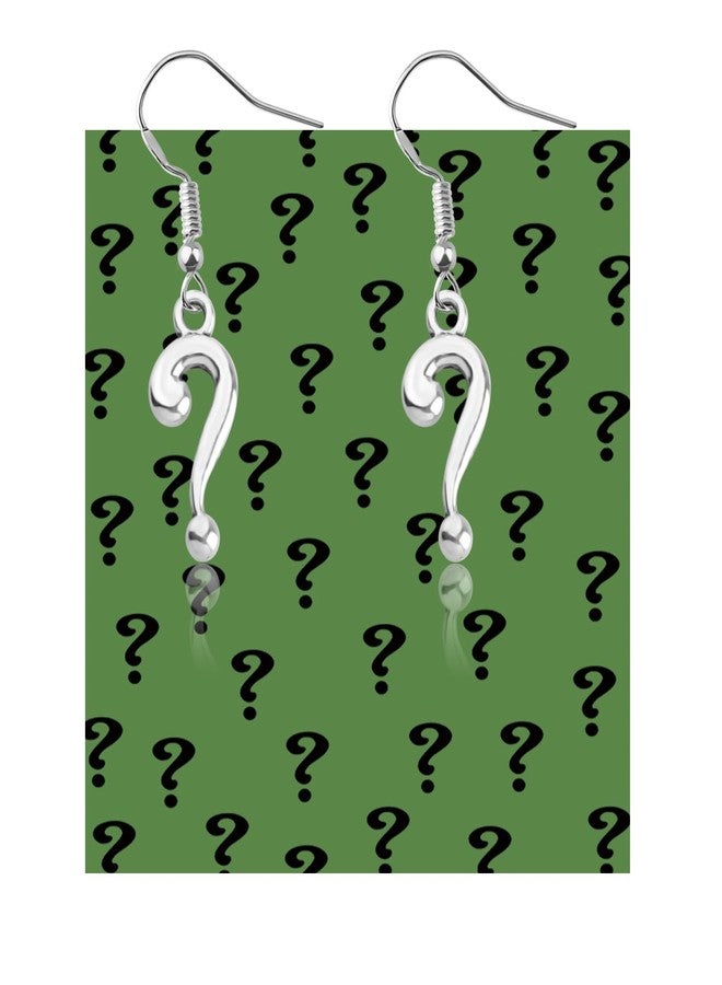 لوجيب بيردجوت أقراط علامة استفهام مستوحاة من فيلم Lywjyb Birdgot، هدية مثالية للابنة أو الأخت أو النساء (بطاقة استفهام). - Image 1