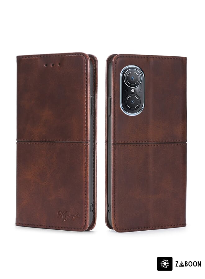 Zaboon Protective Case For OPPO Reno8 5G Skin Feel Magnetic Horizontal Flip Leather - Image 1