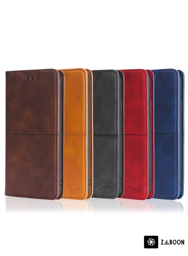 Zaboon Protective Case For OPPO Reno8 5G Skin Feel Magnetic Horizontal Flip Leather - Image 4