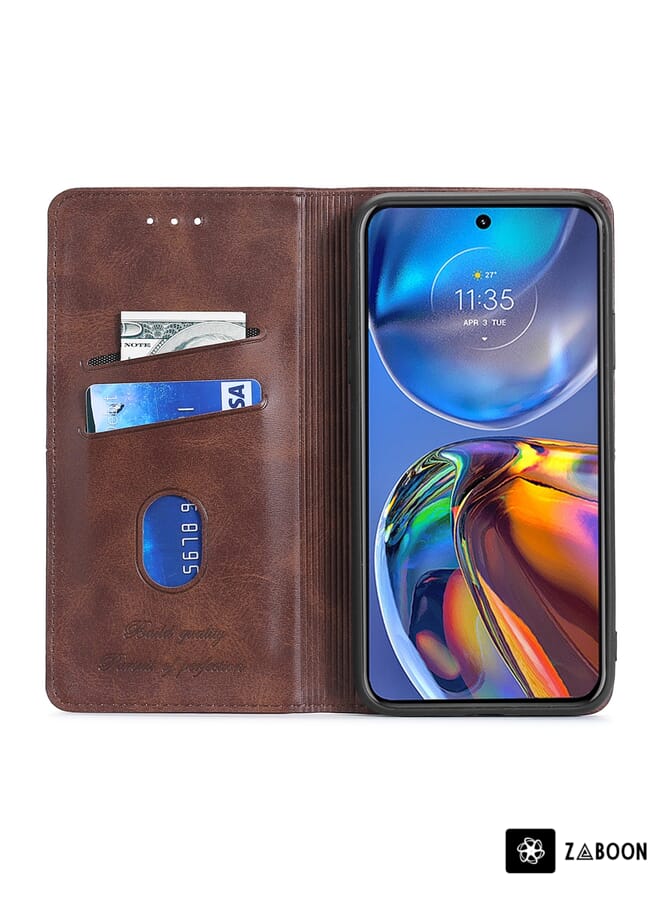 Zaboon Protective Case For OPPO Reno8 5G Skin Feel Magnetic Horizontal Flip Leather - Image 3