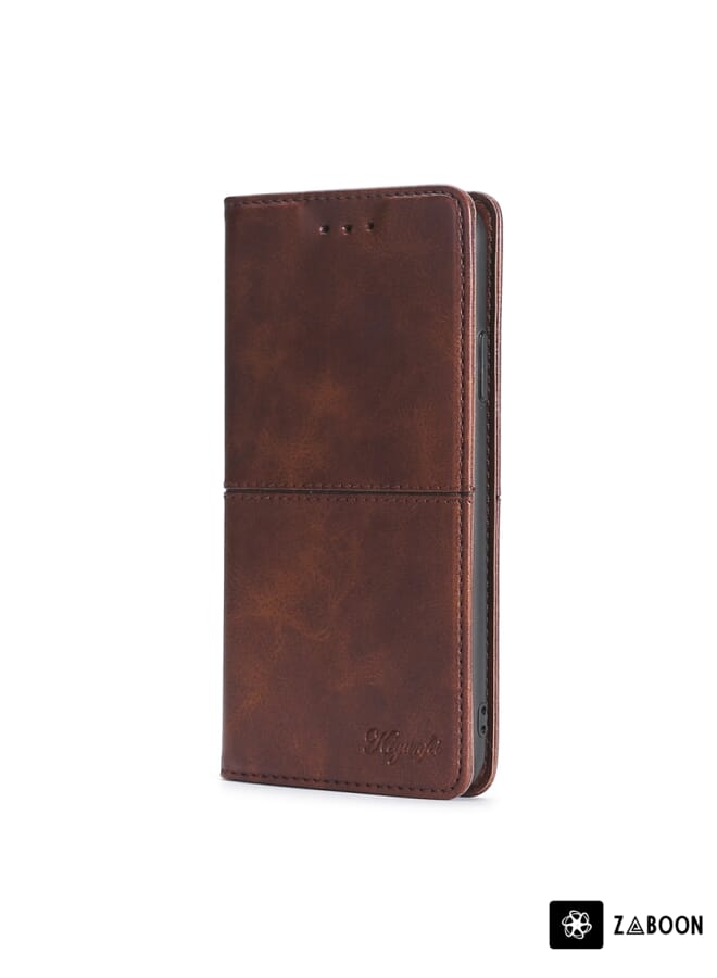 Zaboon Protective Case For OPPO Reno8 5G Skin Feel Magnetic Horizontal Flip Leather - Image 2