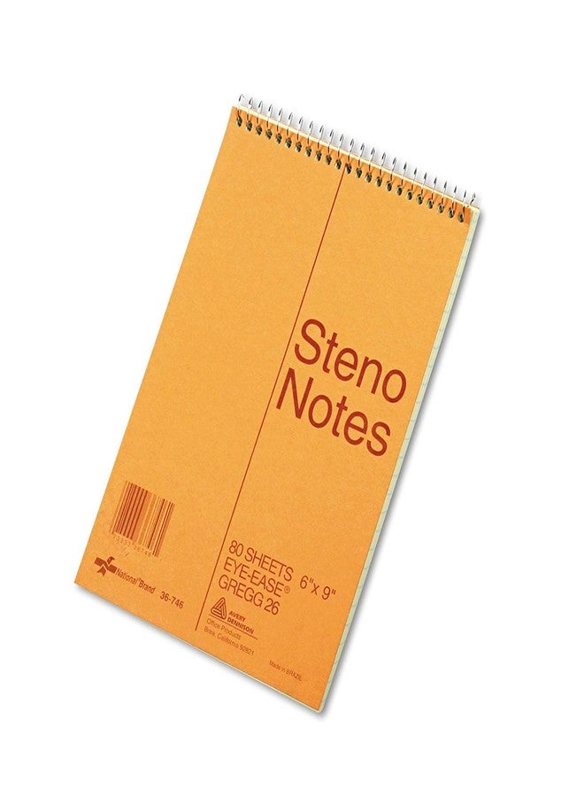 National Brand Standard Spiral Steno Book, Gregg Rule, 6 x 9, Green - 80 Sheets/Pad (Case Pack of 12) - Image 2