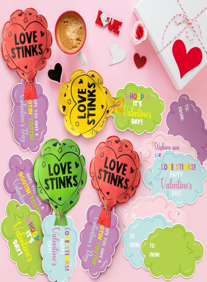 CPicdn 12 Pack Valentine's Day Whoopee Cushions Card Set, Love Stinks Whoopee Cushion with Card, Valentine's Day Fart Prank Kit Toys Party Favors, Novelty Trick Joke Gift for Kids Adults Office Home - Image 3
