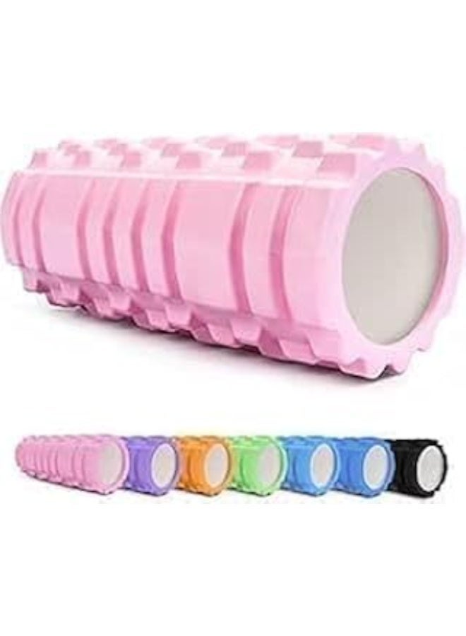ightweight Foam Roller, Deep Tissue Muscle Massage Roller for Fitness, Yoga, Pilates, Muscle Relaxation, Pain Relief and Physical Therapy (Light Pink)
