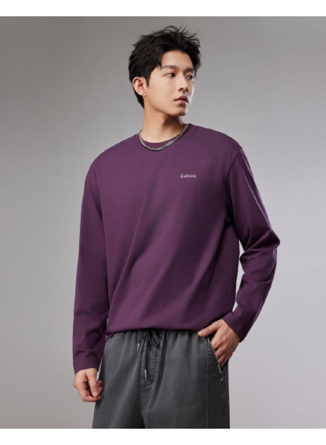 Cabbeen Men's T-shirt Logo High-frequency Design Versatile Autumn Winter Warm Long Sleeve T-shirt - Image 1