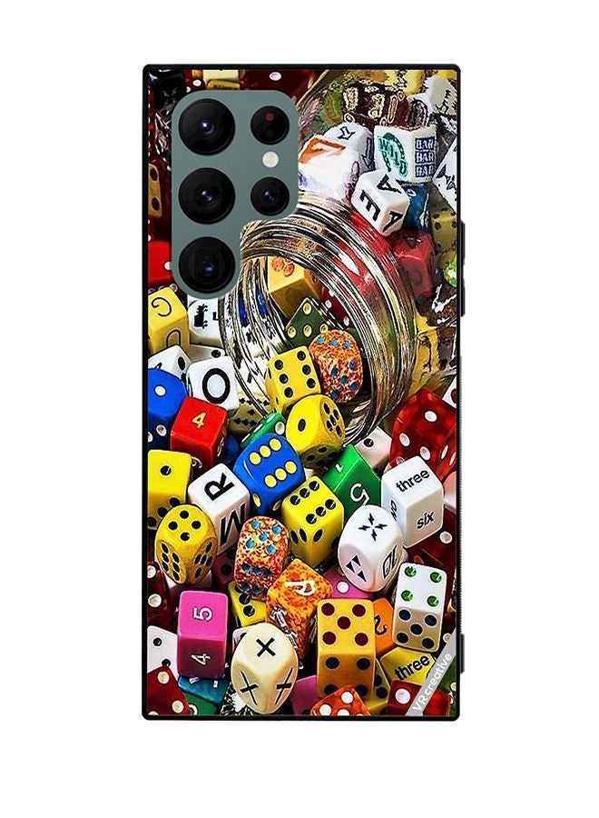 VR CREATIVE Protective Case Cover For Samsung Galaxy S22 Ultra 5G Ludo Design Multicolour - Image 1