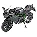 BDTCTK Compatible for 19 Kawasaki Ninja H2R Motorcycle DieCast Model Suspension and Free Roller Toy Car Motorcycle Collection Gift Black - Image 2