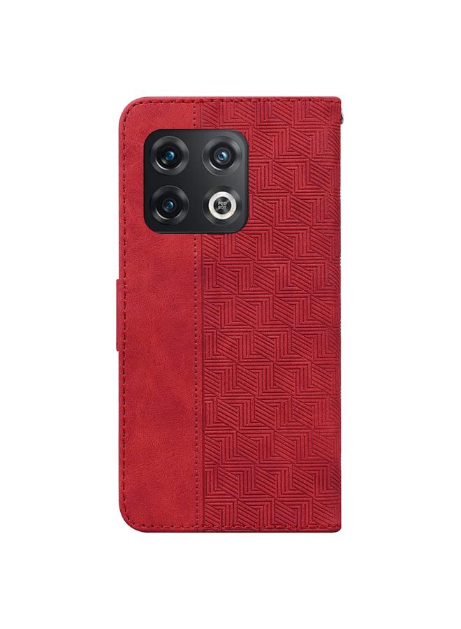 S-TOP Case For OnePlus 10 Pro 5G Geometric Embossed Leather Phone Case - Image 3