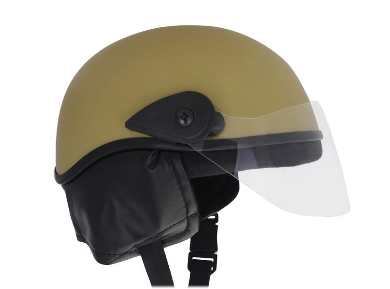 Western Era Stylish Half Face Helmet for Kids || Baby Safety and Comfort || (3-12 Years) (Design 1, Desertstorm Matte) - Image 1