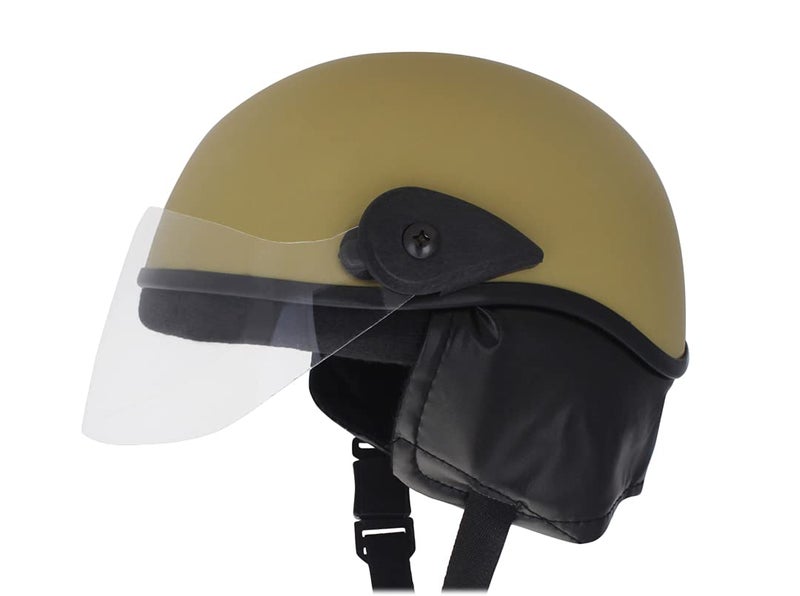 Western Era Stylish Half Face Helmet for Kids || Baby Safety and Comfort || (3-12 Years) (Design 1, Desertstorm Matte) - Image 2